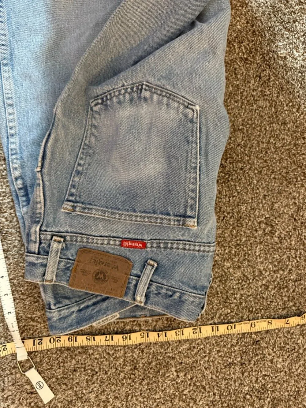 Wrangler Mens Classic Denim Jeans Light Blue 36x30